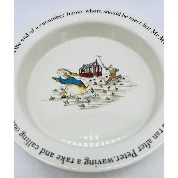 Wedgwood Peter Rabbit 3 Piece Nursery Set Plate Mug Oatmeal Bowl England Ceramic - Picture 6 of 16